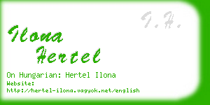 ilona hertel business card